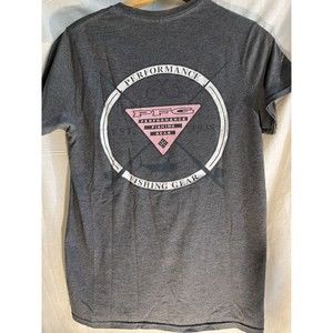 Columbia PFG Performance Fishing Gear Short Sleeve T Shirt Sz M Heather Gray